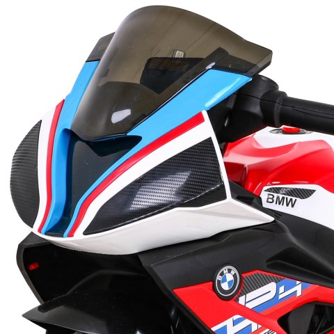 Motor BMW HP4 na akumulator dla dzieci Czerwony + 3 Koła + LED + MP3 USB + Ekoskóra