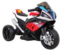 Motor BMW HP4 na akumulator dla dzieci Czerwony + 3 Koła + LED + MP3 USB + Ekoskóra