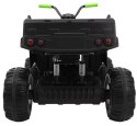 Quad XL ATV na akumulator dla dzieci Czarno-Zielony + Napęd 4x4 + Bagażnik + Wolny Start + EVA + Audio LED