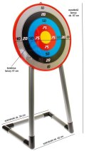 Zestaw łucznika dla dzieci 3+ Łuk + Tarcza na stojaku + Strzały z przyssawkami + Kołczan