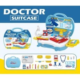 Lekarz zestaw narzędzi 1006733 stetoskop, termometr, witaminy, mikroskop, strzykawka, pinceta, karta pacjenta, walizka, kroplówk