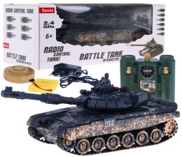 Zdalnie sterowany czołg T-90 dla dzieci 3+ Strzelający model Kamuflaż 1:28 + Wielka Bitwa Czołgów + Dźwięki Światła