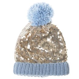 Rockahula Kids czapka zimowa dla dziewczynki Shimmer Sequin Blue 3-6 lat
