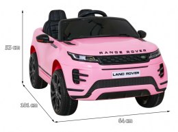 Range Rover Evoque na akumulator dla dzieci Różowy + Pilot + Wolny Start + MP3 LED