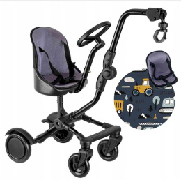 SIDE RIDER Dostawka boczna z siedziskiem mocowana do wózka + poduszka / wkładka Koparki
