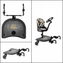 X RIDER PLUS Dostawka z siedziskiem mocowana do wózka, max 25 kg + poduszka / wkładka Dinozaury