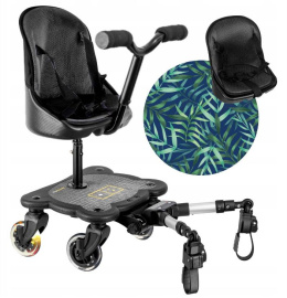 COZY 4S RIDER Dostawka z siedziskiem mocowana do wózka, max 25 kg + poduszka / wkładka Tropikalne Liście