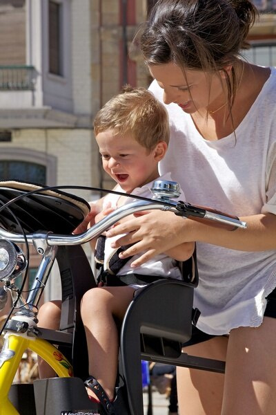 Fotelik rowerowy WeeRide Kangaroo Safe Front Deluxe - Brown