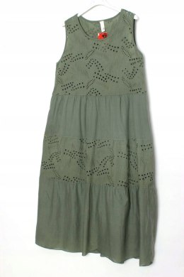 ITALY sukienka FALBANA khaki LONG r 44/46