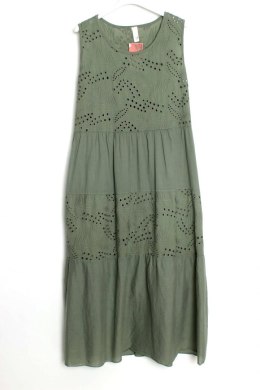 ITALY sukienka FALBANA khaki LONG r 44/46