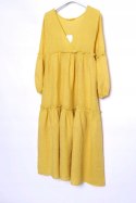 ITALY sukienka LEN oversize BOHO r 38/40