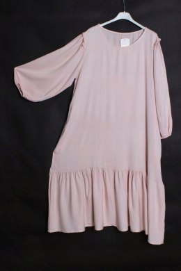 ITALY sukienka oversize FALBANA puder róż 44/46/48