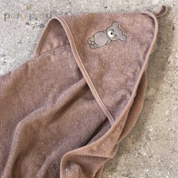 Petu Petu ręcznik okrycie kąpielowe z kapturem 70x70 Teddy