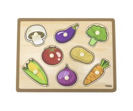 Viga 44578 Puzzle na podkładce z uchwytami - warzywa