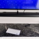 Klawiatura bezprzewodowa bluetooth Smart TV srebrna