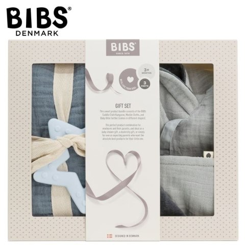 BIBS BABY SHOWER BABY BLUE zestaw prezentowy