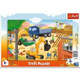 Puzzle 15el ramkowe Na budowie 31354 Trefl p20
