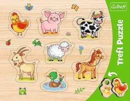Puzzle ramkowe układanki kształtowe - Zwierzęta na wsi 31305 Trefl p22