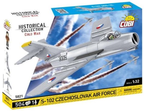 COBI 5821 Historical Collection Cold War Zimna Wojna Samolot myśliwski S-102 Czechoslovak Air Force 504 klocki