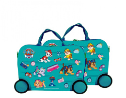 Kids Euroswan Jeżdżąca walizka podróżna Psi Patrol - turkusowa mała