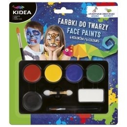 Farby do malowannia twarzy 3,4g x 6 kolorów KIDEA DERFORM