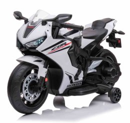 Jeździk na akumulator motor Honda CBR 1000RR biały, światła, dźwięki