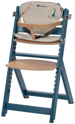 TIMBA Bebeconfort krzesełko do karmienia z wkładką - Petrol Blue / Happy Day