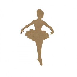 Dekoracja z MDF Balerina 17x10 cm