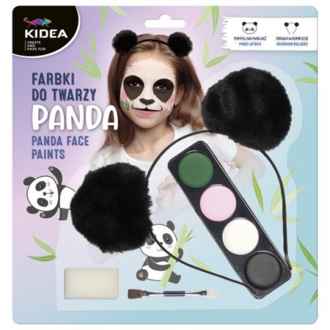 Farby do twarzy zestaw z opaską Panda Kidea Derform