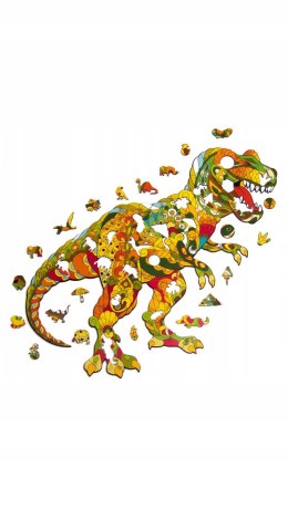 Puzzle Drewniane EKO 72 Tyranozaur Rex A4 PuzA4-00704