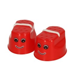 Szczudła dla dzieci do skakania kubełkowe chodaczki równowaga 2 sztuki czerwone