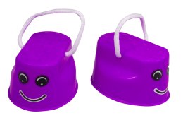 Szczudła dla dzieci do skakania kubełkowe chodaczki równowaga 2 sztuki fioletowe