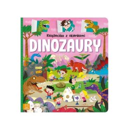Książka z okienkami dinozaury