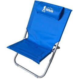 Leżak plażowy składany z zagłówkiem niebieski #H1