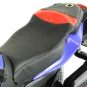 Motor na akumulator dla dzieci 2 x 45 SWIECACE KOŁA SKÓRA MOTO-L-3-NIEBIESKI