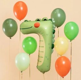 Balon foliowy urodzinowy cyfra "7" - Krokodyl 49x73 cm