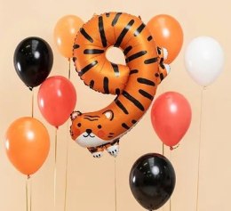 Balon foliowy urodzinowy cyfra "9" - Tygrys 49x76 cm
