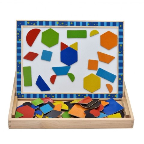 TOOKY TOY Dwustronna Tablica Magnetyczna Układanka Puzzle Kształty TOOKY TOY Dwustronna Tablica Magnetyczna Układanka Puzzle Kształty