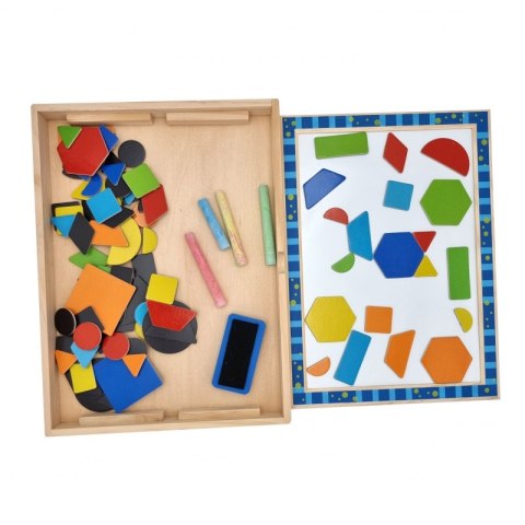 TOOKY TOY Dwustronna Tablica Magnetyczna Układanka Puzzle Kształty TOOKY TOY Dwustronna Tablica Magnetyczna Układanka Puzzle Kształty