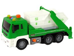Ciężarówka Śmieciarka Segregowanie Zielona Napęd Frykcyjny 1:16