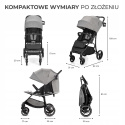 TRIG 2 Kinderkraft Wózek spacerowy do 22 kg z pałąkiem - GREY