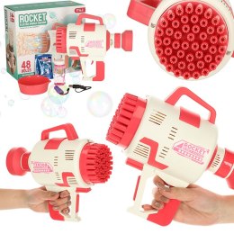 Pistolet maszynka do baniek mydlanych bańki mydlane światła różowy