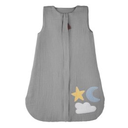 Hi Little One - oddychający śpiworek 2 warstwowy z organicznej BIO bawełny DAY & NIGHT Gray S