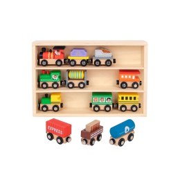 Tooky Toy Drewniane Pojazdy Wagoniki na Magnes