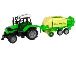 Zielony Traktor z Prasą Napęd Frykcyjny