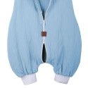 Hi Little One śpiworek do spania z nogawkami dla Niemowlaka TOG 1,0 BIO muślin ELEPHANT Baby Blue/Gray roz M