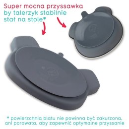 TUM TUM Zestaw Obiadowy dla Dzieci z Przyssawkami Grey