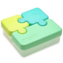 Melii - innowacyjny lunchbox PUZZLE Blue/Lime/Mint - 3 pojemniki na śniadanie