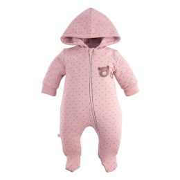 EWA 943235 Kombinezon przejściowy H&B dres kaptur róż 56