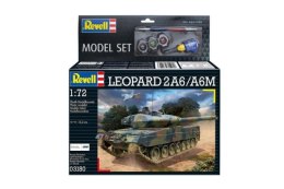 Czołg do sklejania 1:72 63180 Leopard 2A6/A6M + klej, 4 farbki, pędzelek Revell